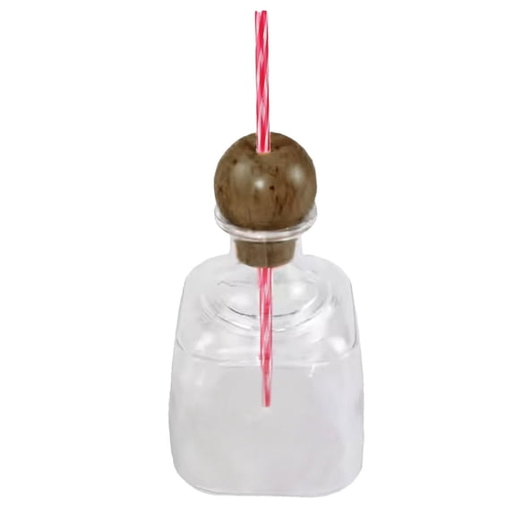 Bottles Empty For Drinks Reusable Cups With Straw Hole Mini Tequila Bottles Acrylic Liquor Bottle Cups Shakers For Champagne 375ml 1pc