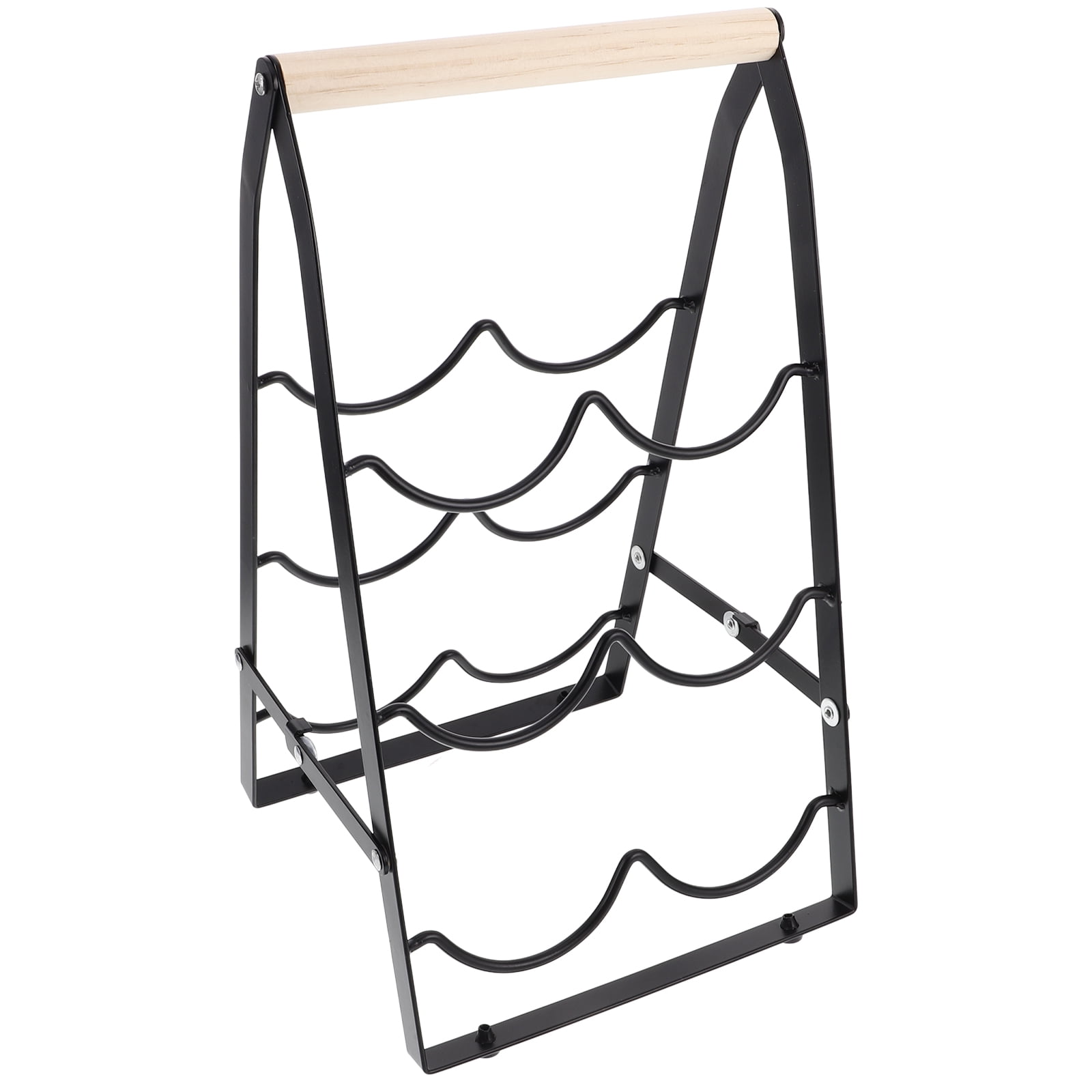 Small Wine Rack with Sturdy Iron and Wood Construction for Storage Use ...