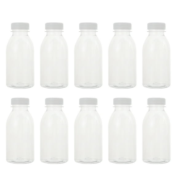 KAKOWELY Juice Storage Bottles Transparent for General Users 10Pcs 6.2X2.2In