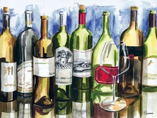 Bottles Reflect I Canvas Art - Heather French-Roussia (18 x 24)