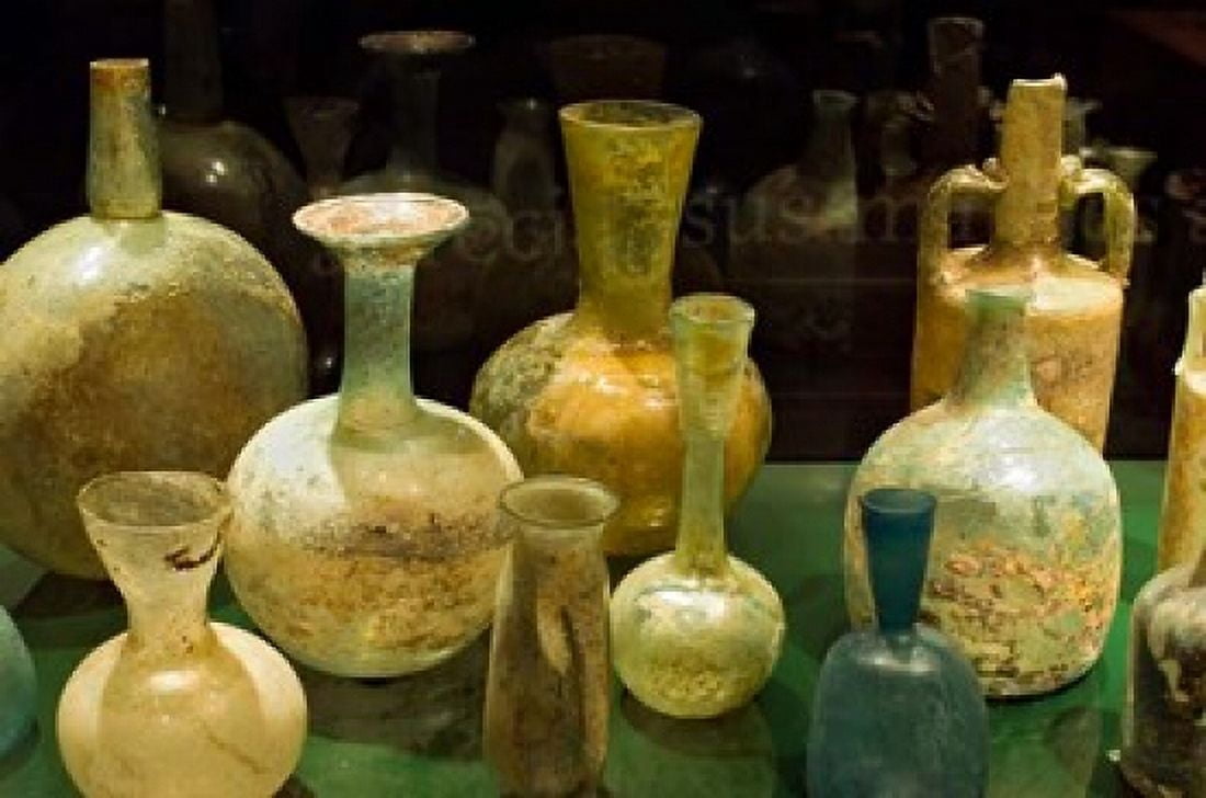 Bottles and Jugs for Wine Museo de la Cultura del Vino Spain Canvas Art - Janis Miglavs DanitaDelimont (35 x 23)