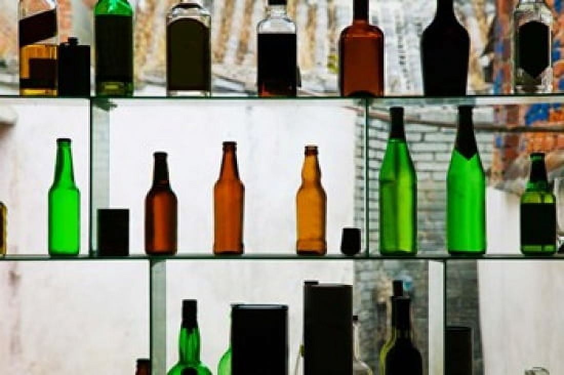 Bottles displayed at foreigner bar Old Town Dali Yunnan Province China Canvas Art - Panoramic Images (36 x 24)