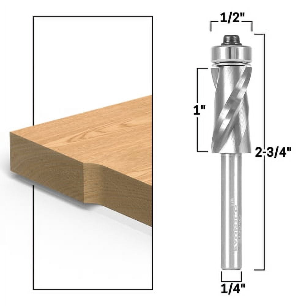 Bottom Bearing Upcut Ultra-Performance Flush Trim Router Bit 1