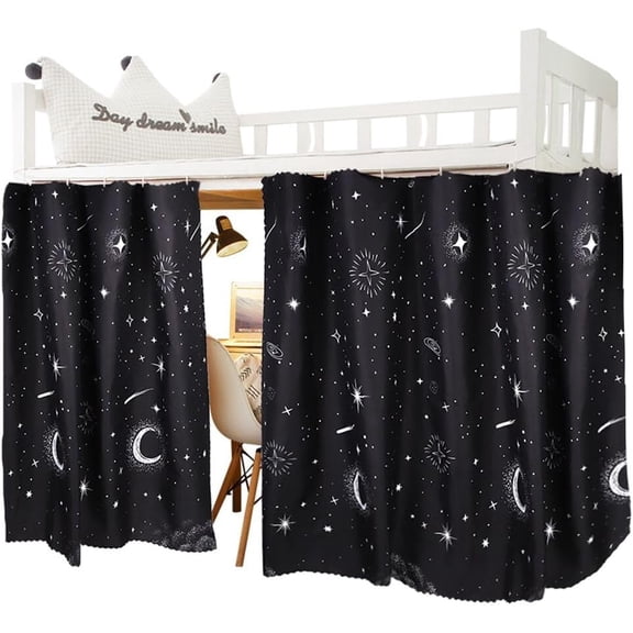 Bottom Bunk Bed Curtains Students Dormitory Bunk Bed Curtains Loft Bedroom Privacy Curtains Single Sleeper Blackout Cloth Bed Tent Curtain Shading Net Lightproof Bedding Spread Curtain Canopy