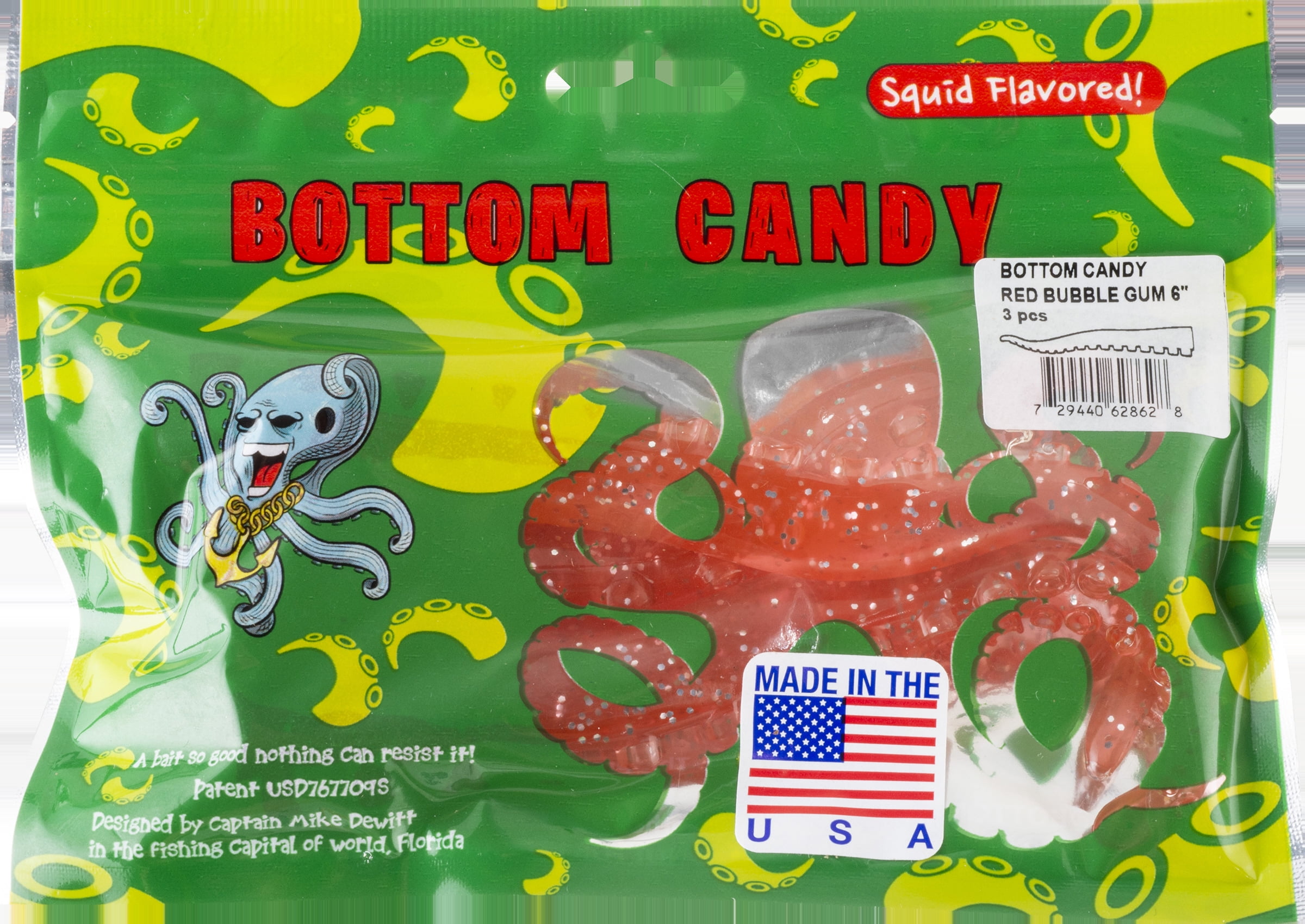 Bottom Candy Hi Btmc Octopus Tentacle 6in Red 5pk