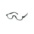 thumbnail image 1 of Bottom Half Plastic Rim Round Oval Powered Reading Glasses Black +3.5, 1 of 4