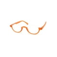 thumbnail image 1 of Bottom Half Plastic Rim Round Oval Powered Reading Glasses Peach +4.0, 1 of 4