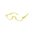 thumbnail image 1 of Bottom Half Plastic Rim Round Oval Powered Reading Glasses Yellow +3.5, 1 of 4