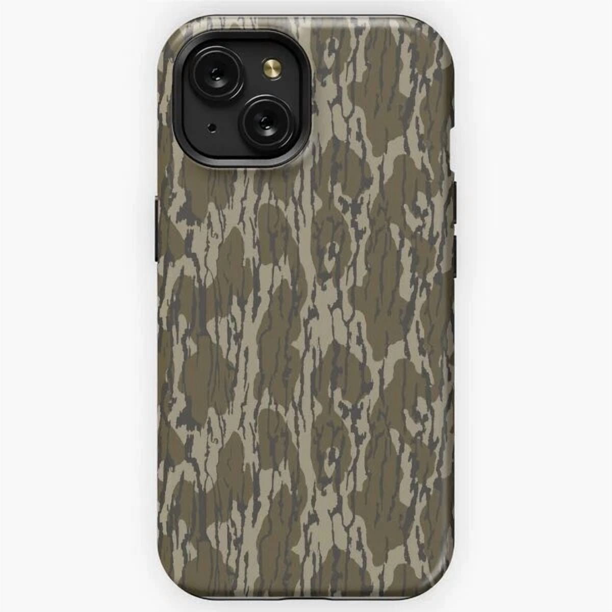 Bottom Lands Camo Redneck PopWallet For MagSafe - Magnetic 3-Card Wallet With Swappable PopGrip