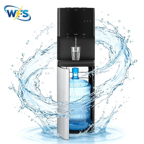 Bottom Load 5 Gallon Water Dispenser | Hot Cold Room Temp, Self-Clean & LED Display for Home Office Gym