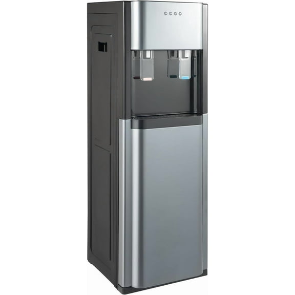 Bottom Loading Water Cooler Dispenser for 5 Gallon Bottles, Stainless Steel Water Cooler with 3 Temperature Settings - Hot, Cold & Room, Water Dispenser for Office Kitchen Apartment Hotel Home Etc