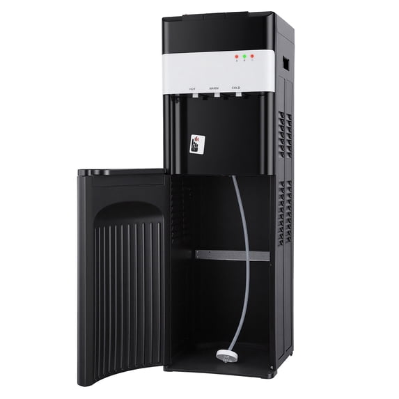 Bottom-Loading Water Dispenser with 3 Temperature Settings Safety Lock & Empty Bottle Alert,Fast Heating Cooling Water Dispenser for Home Office,Fits 3-5 Gallon Bottles