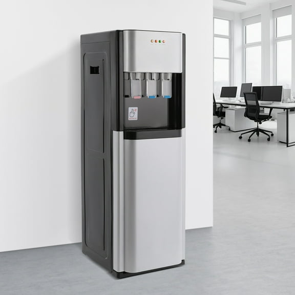 Bottom-Loading Water Dispenser, 303393cm ABS/PP Body, Triple-Temperature Spouts (Hot/Room/Cold), 110V US Plug for Home/Office/Kitchen