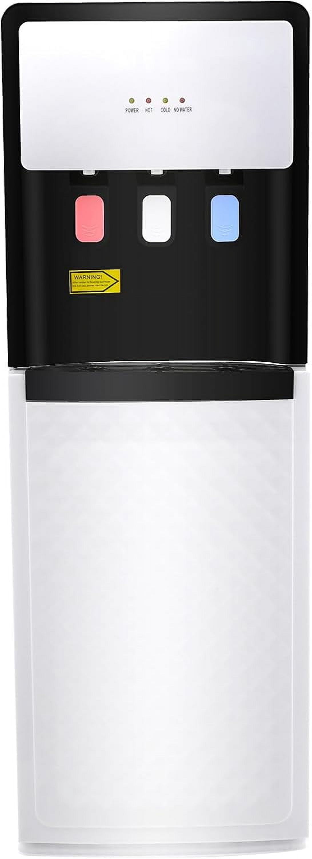 Bottom Loading Water Dispenser, Floor Standing Hot&Cold Water Dispenser with 3 Temperature Settings, Indicator Lights & Removable Drip Tray, for Home Office and Living Room