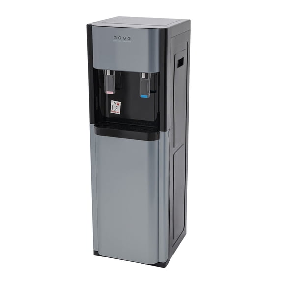 Bottom Loading Water Dispenser with Hot and Cold Water, 5 Gallon Floor Standing Cooler Machine for Home Office, Stainless Steel Inner Tank - No Heavy Lifting