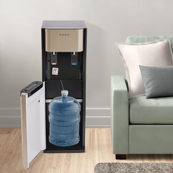 Bottom Loading Water Dispenser  Hot and Cold Water Cooler with Stainless Steel Tank, 450W Heating/70W Cooling, 110V Standing Water Machine for Home Office Kitchen