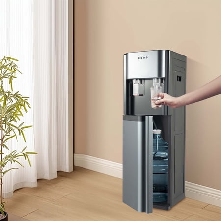 Bottom Loading Water Dispenser – Hot & Cold Water Cooler with Stainless Steel Tank, Safety Protection, Detachable Drip Tray, No Assembly Required (110V, 620W)