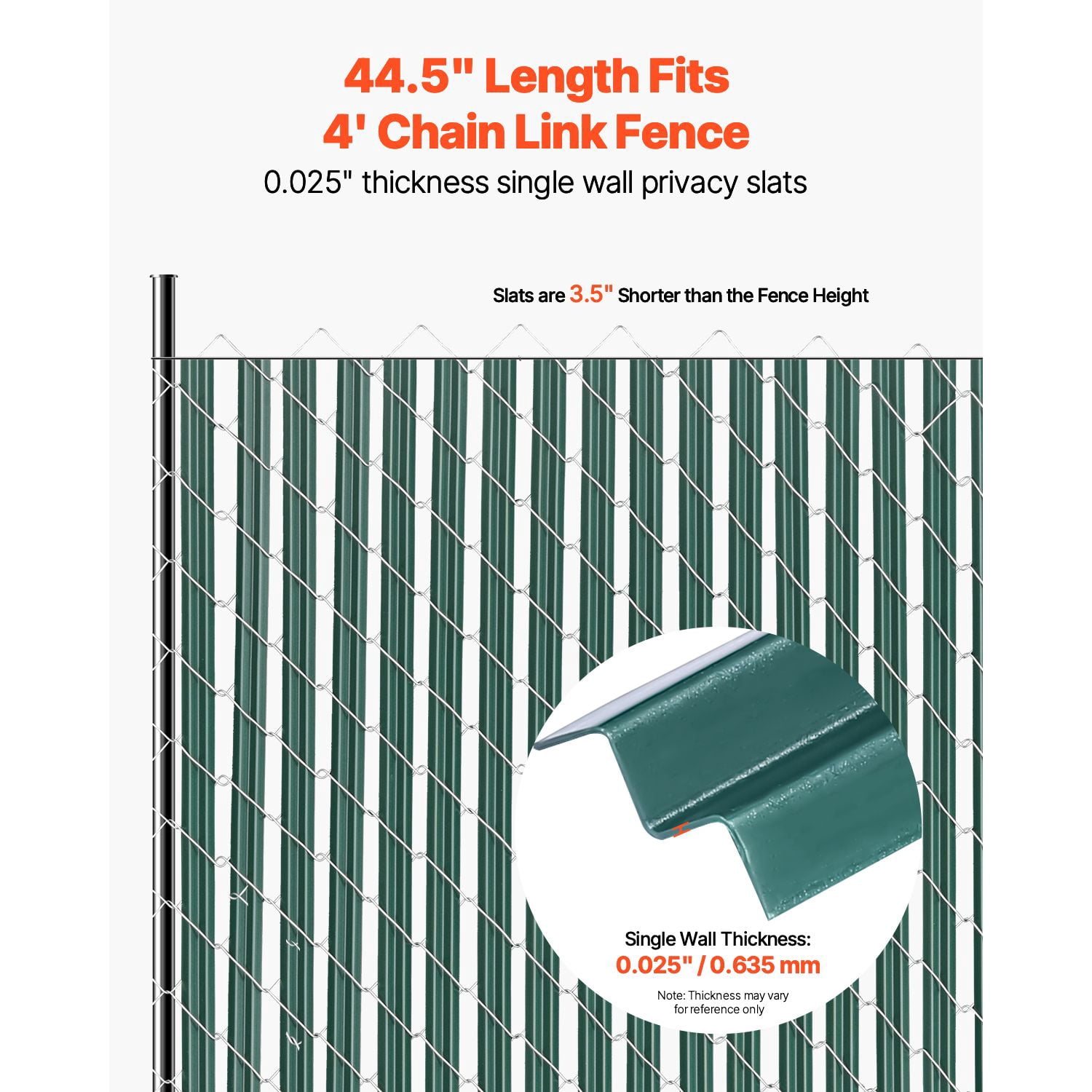 Bottom Locking Privacy Slats, Single-Wall Vertical Bottom-Locking Slats ...