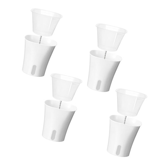 Bottom-Watering Nursery Pots for Propagation and Rooting Cuttings, with Separate Inner Pots, Lower Water Compartments, and Visible Openings