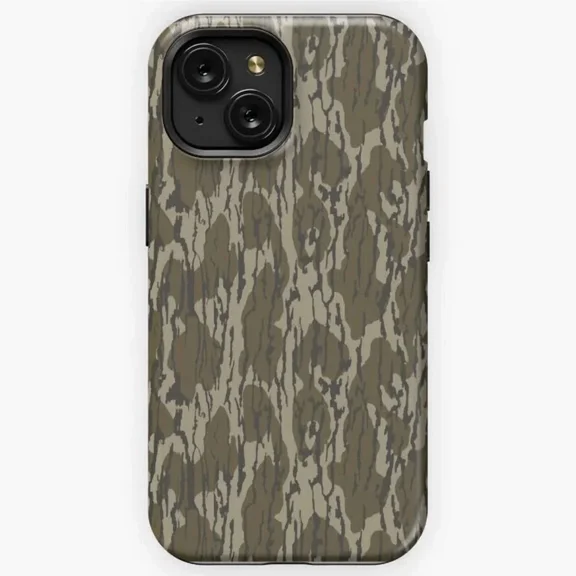 Bottomland Camo Outdoor Hunting Gear Pattern Protective Case for iPhone 11 12 13 14 15 16 17 Pro Max