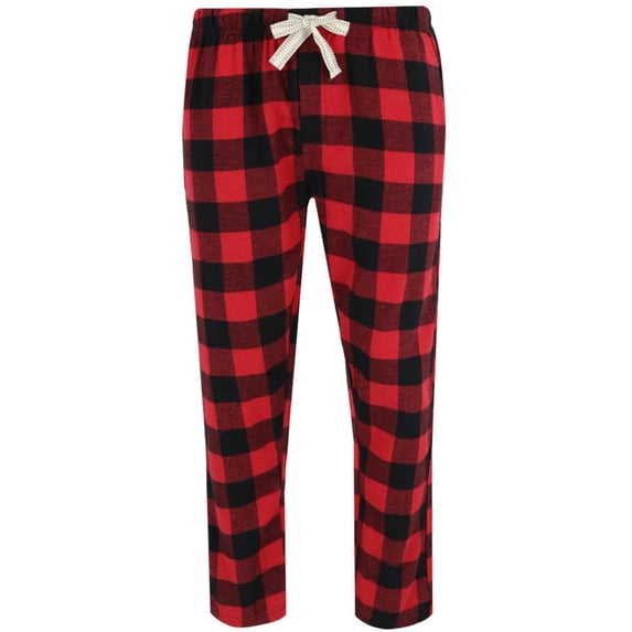 Bottoms Out Plaid Flannel Open Bottom Pants (Men)