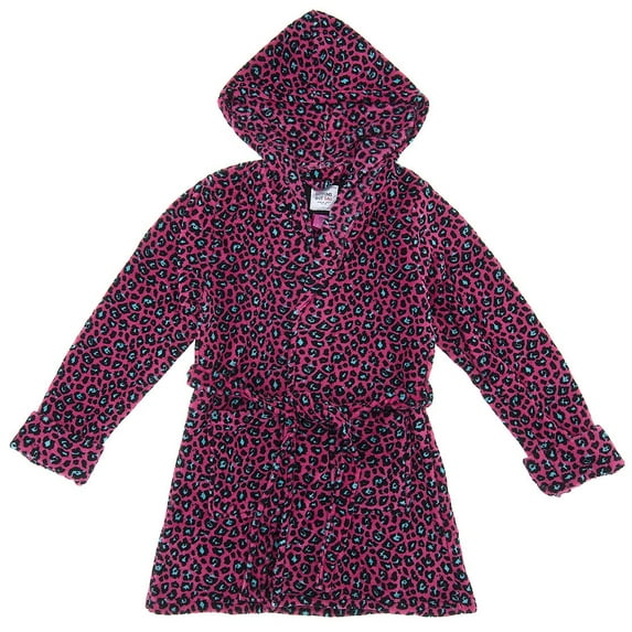 Bottoms Out Women's Pink Colorful Leopard Bath Robe