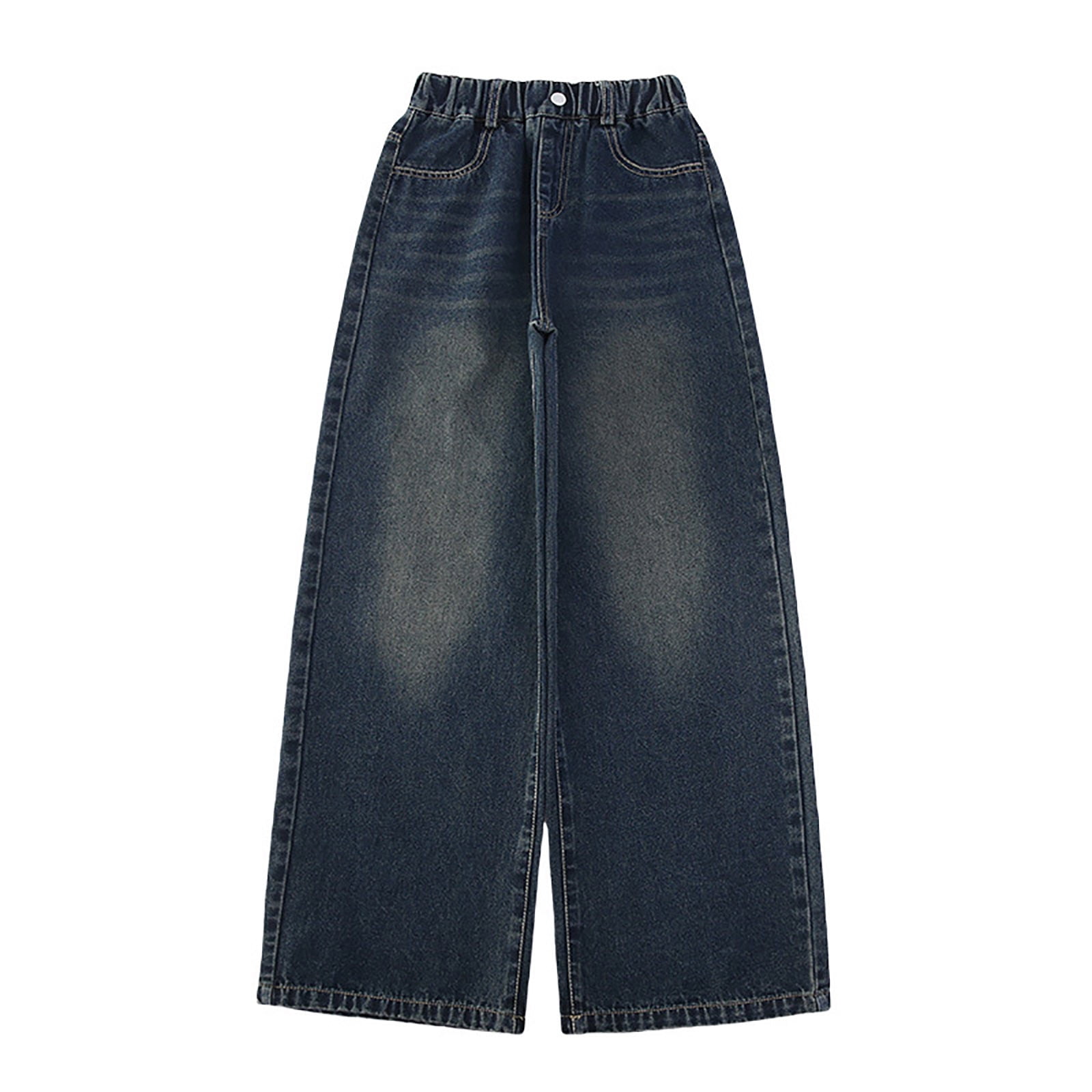 Bottoms for Girls Straight Leg Denim Wide Leg Stretchable Soft Durable ...