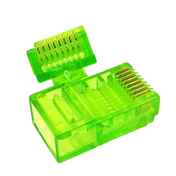 Bottone 100pcs RJ45 Ethernet Connectors Cat5 Ends Transparent Housing For Reliabled Networking Installations