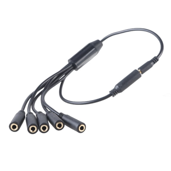 Bottone 3.5mm AUX Cable 1 to 3/4/5/6 Extension Line 4-Section 3.5mm Male to Multiple 3.5mm Female Stereo Splitter Cord Wire