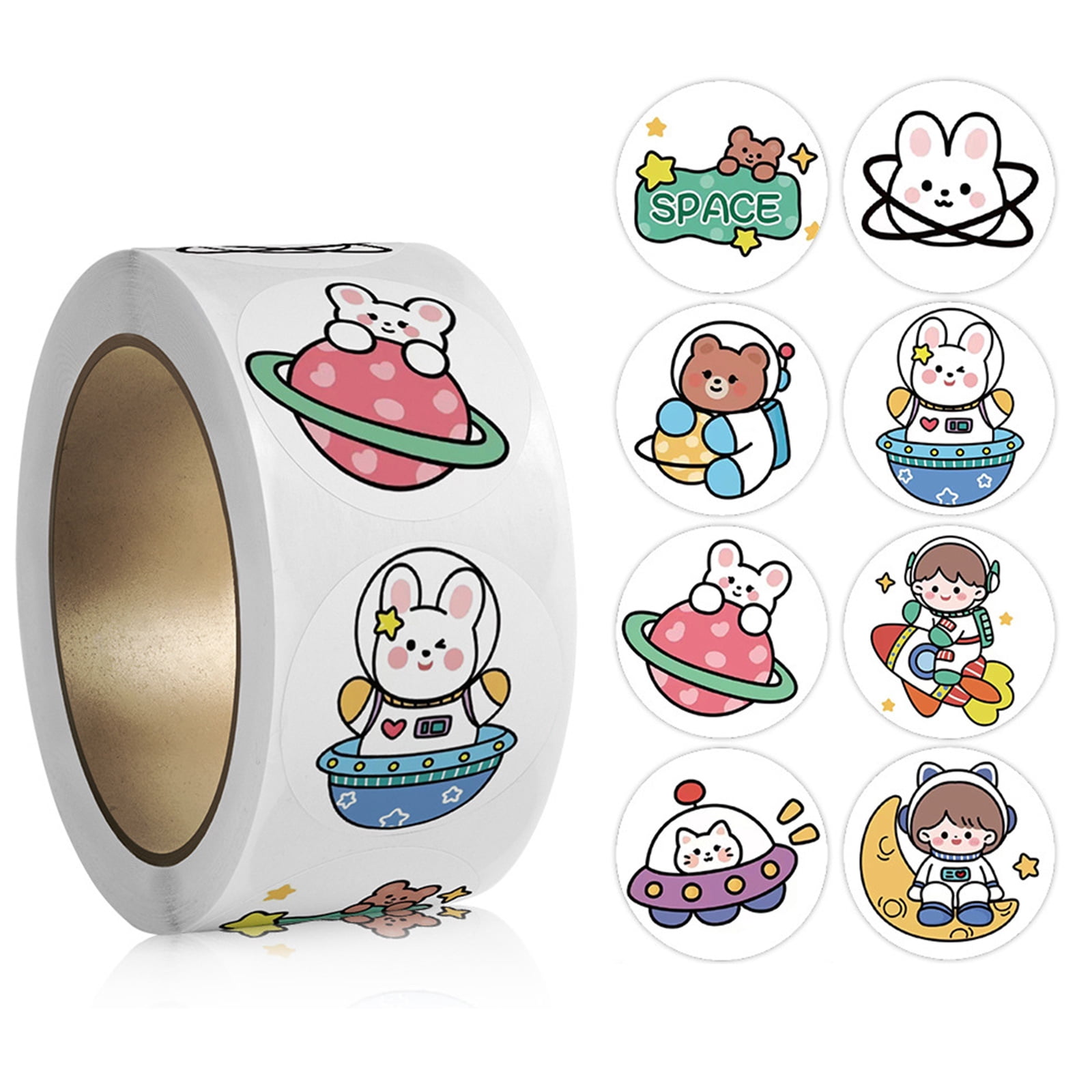 Bottone 500x/Roll Animal Stickers Cartoon Stickers Water Bottle Sticker ...