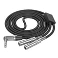 thumbnail image 1 of Bottone 6.35mm Stereo Splitter Cable, Male to Double Female Quarter Music Adapter Cord for Amplifiers and Mixer, 1 of 7