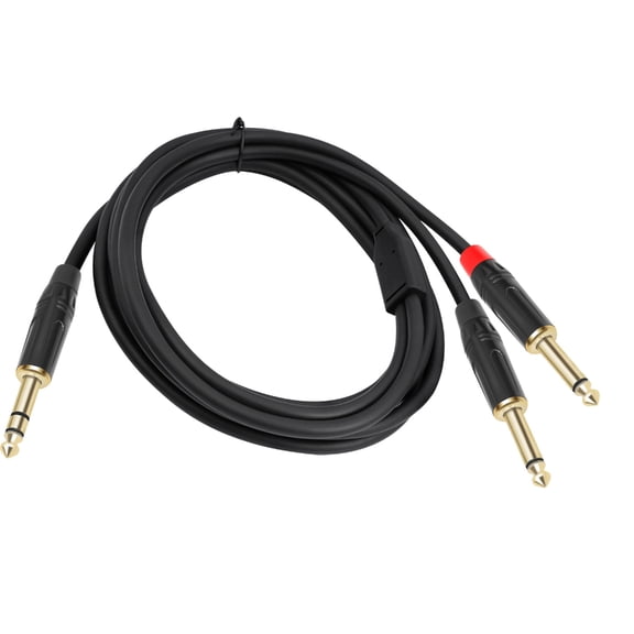 Bottone 6.35mm Y Splitter Sound Cable TRS to Two Breakouts Cable for Unbalanced Connection in Mixer and Speakers
