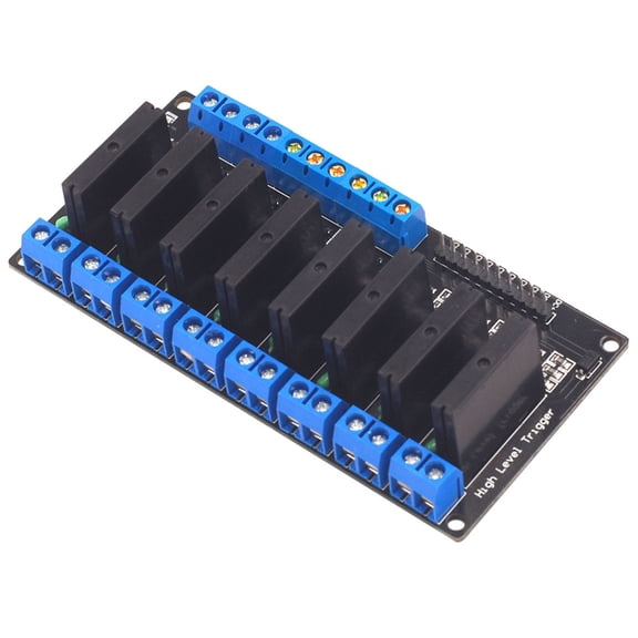 Bottone 8 Way Relays Board PLC Driver DC5V 12V 24V High and Low Level Triggering Optional For Automation Projects