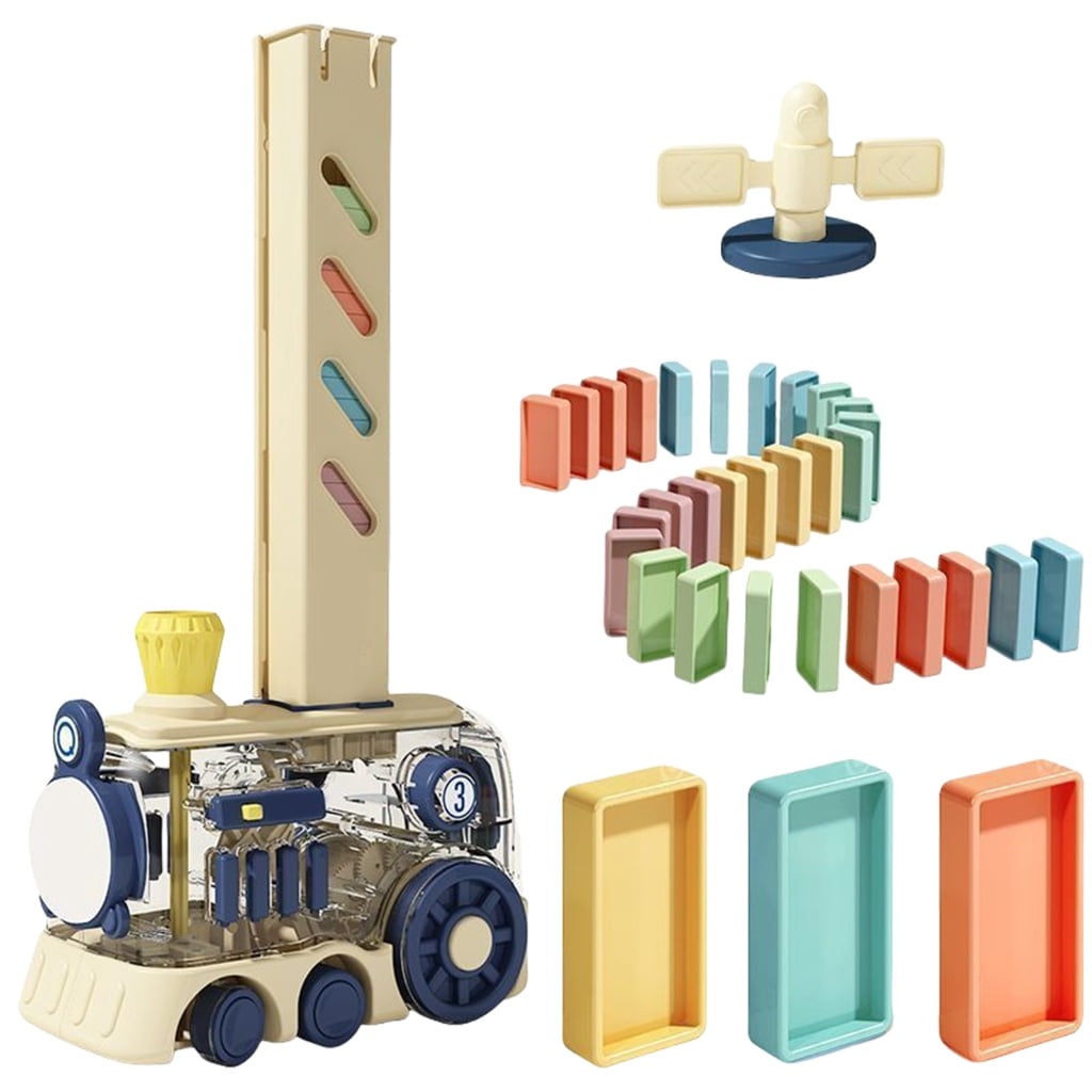 Dominoer Machine Bottone Automatic Domino Train Machine Include 80/200 PCS Domino Blocks ...