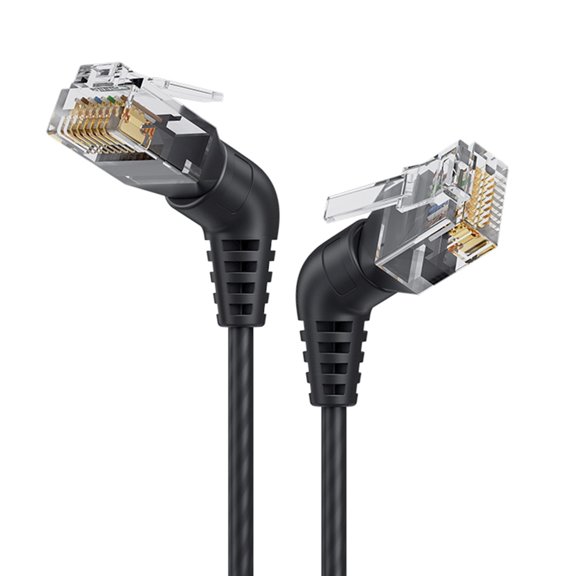 Bottone CAT6A Ethernet Cable 360 Degree Rotatable CAT6A LAN Networking Cable RJ45 Connectors 10Gbps 500MHz Patches Cord