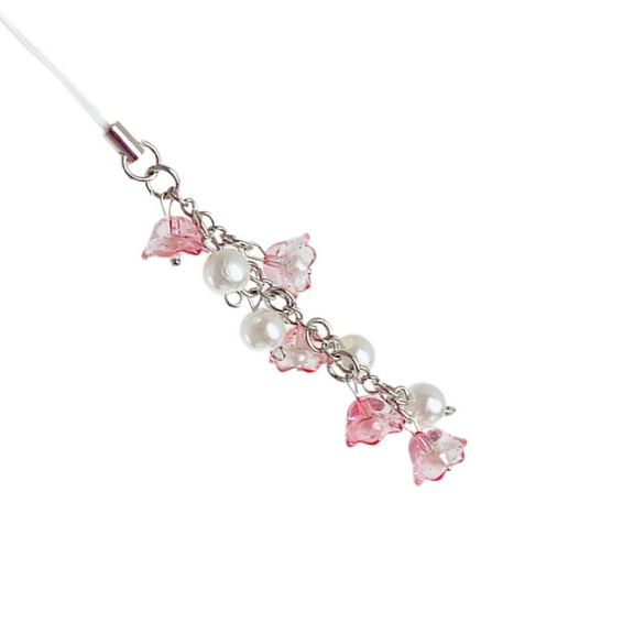 Bottone Camera Phone Jewelry Flower Phone Charm Cute Phone Chain Lilys of the Valley Flower Phone Pendant for Key Card Phone