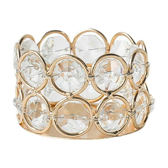 Bottone Crystal Metal Bowl Candle Holder Decorative Tealight Candle Stand Round Desktops Candlesticks Wedding Decorations