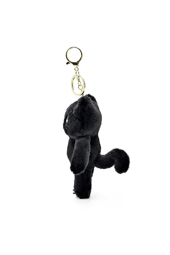 Cute Cartoon Cat Keychain Plush An1ma1 Speech1ess Cat Pendant Ornament Keyring Bag Charm Backpack Decor Car Keys Holder