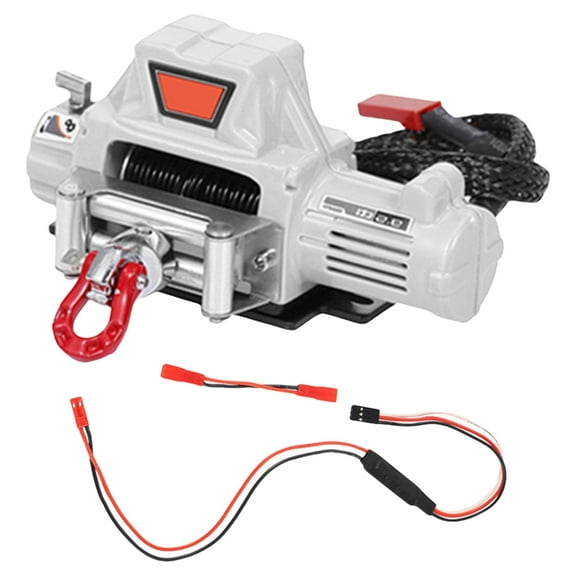 Bottone Electric Winch Set with Control Wire Front Bumper Rescued Winch Single Motor Winch for Hobby Remote Control Offroads