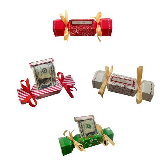 Bottone Fashionable Holiday Cash G1ft Pouches Christmas Money Pull Pouches In Candy Storage and Snowflakes Party Supplies