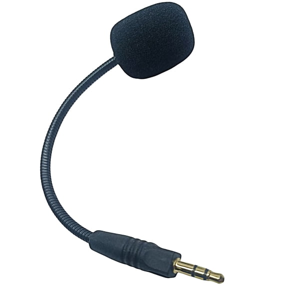 Bottone Headphone Microphone 3.5mm Male 3-section Mic Boom with Sponge Cover for G5BT Headsets Replacement Accessory