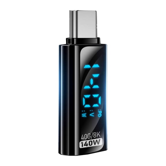 Bottone LED Display USB C Extenders Adapter 140W Fast Charging 40Gbps Data Transfer Support for Smartphones, Tablets, Laptops