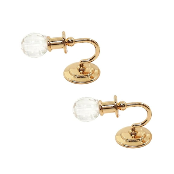Bottone Realistic 1 12 Dollhouses Wall Lights Craft from Sturdy Metal and Acrylic for Collector and Hobbyists Daily Use