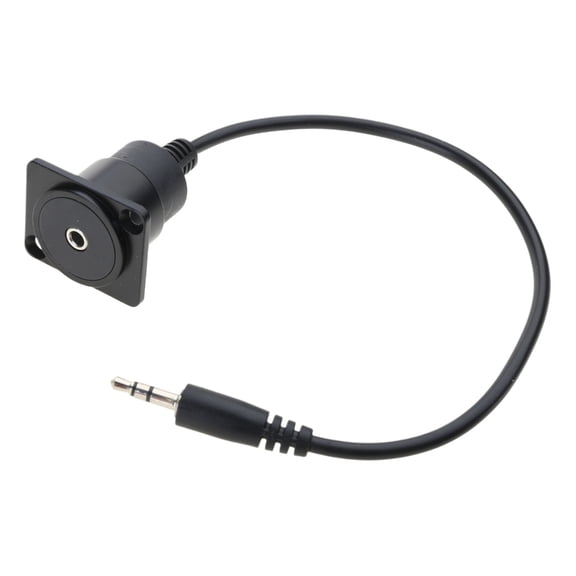 Bottone TRS 3.5mm Short Cable Thread Mounting Sound Adapter 3.5mm 1/8 TRS Female/Male to Female Stereo Connector Installation