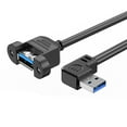 thumbnail image 1 of Bottone USB 3.0 Extension Adapter Cable With Panel Mounting Screws 5Gbps USB 3.0 Extension Cord for Industrial Computer PC, 1 of 7