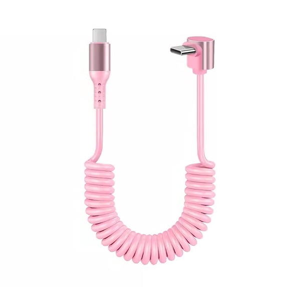 Bottone USB C Coiled Cable PD100W Fast Charging and Data Transfer Expandable 150CM For Phone 15 16 Pads And More Power Cord