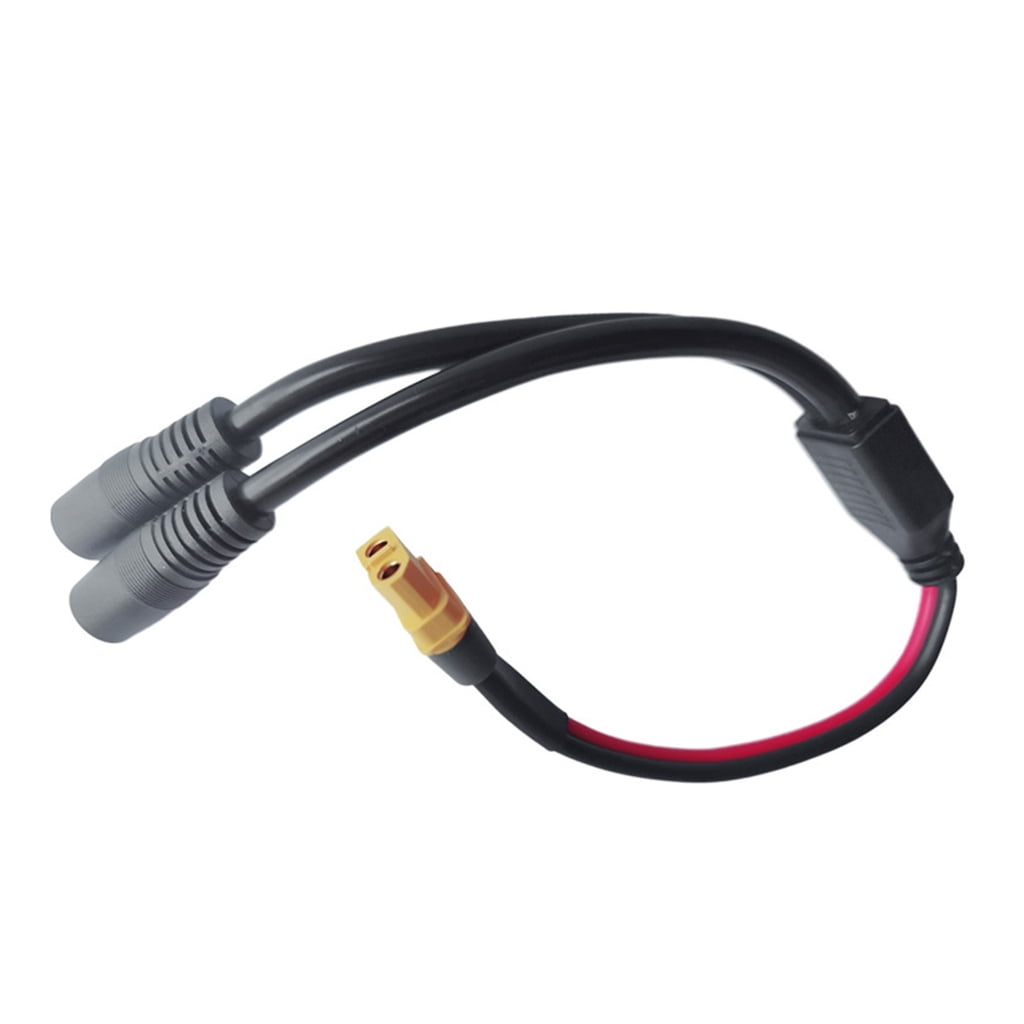 Bottone XT60 to Double 7.9x0.9mm DC8mm Female Cable XT60 Extension Cord for Solar Generators Powerful Devices