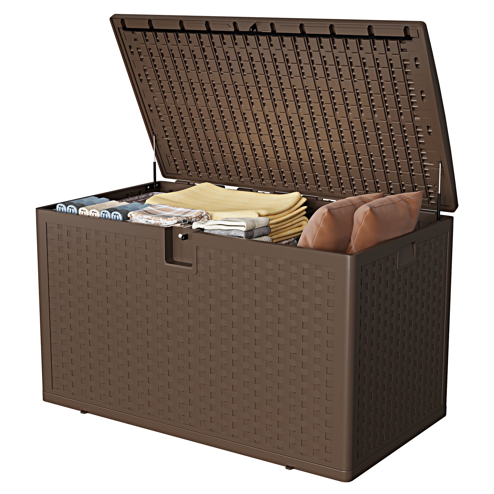 BouPower 120 Gallon Deck Box Organizer,Waterproof Lockable Storage ...