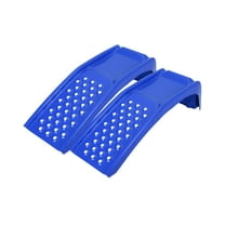 BouPower 2 Pack Car Ramps,8" Lift Solid Steel Car Ramp 8000 Lbs Capacity, 2000 Lbs Per Ramps, Heavy Duty Truck Ramps for Car Repair or Vehicle Maintenance, Blue/Red