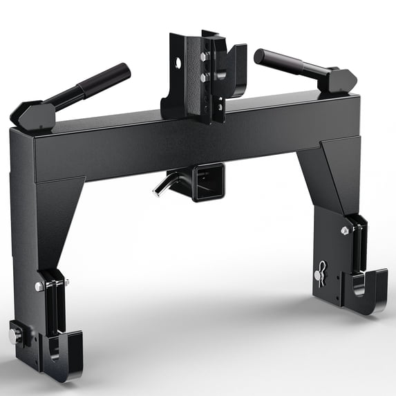 BouPower 3-Point Quick Hitch for Tractors with 3000 LBS Lifting Capacity,Compatible with Category 1 Tractors,No Bushing Required,Attachment Between Lower Arms,Includes 2" Receivers
